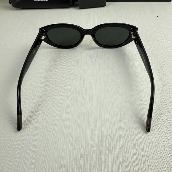 685 NWT GENTLE MONSTER Oval Sunglasses in Black Acetate - Picture 6 of 7